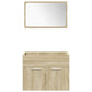 Bathroom Furniture Set Sonoma oak Engineered wood, glass Medium