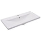 Bathroom Furniture Set Sonoma Oak, White Engineered wood, Ceramic