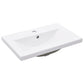 Bathroom Furniture Set Sonoma Oak, White Engineered Wood, Ceramic