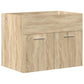 Bathroom Sink Cabinet Sonoma oak, White Engineered wood, Ceramic