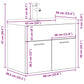 Bathroom Sink Cabinet Sonoma oak, White Engineered wood, Ceramic