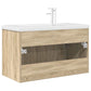 Bathroom Sink Cabinet Sonoma Oak and White