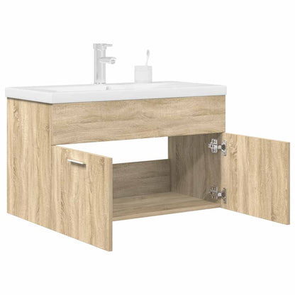 Bathroom Sink Cabinet Sonoma Oak and White