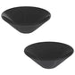 Wash Basins 2 pcs Gloss Black Ø16.5x5.5" Ceramic