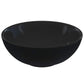 Wash Basin Gloss Black Ø11.0x3.9" Ceramic