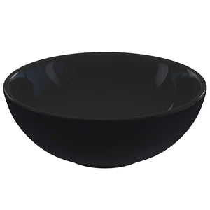 Wash Basin Gloss Black Ø11.0x3.9" Ceramic