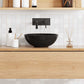 Wash Basin Gloss Black Ø11.0x3.9" Ceramic