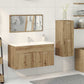 Bathroom Furniture Set Artisan Oak Engineered Wood Large