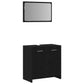 Bathroom Cabinet With Mirror Black Oak Engineered Wood Medium