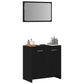 Bathroom Cabinet With Mirror Black Oak Engineered Wood Medium