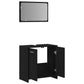 Bathroom Cabinet With Mirror Black Oak Engineered Wood Medium