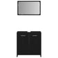 Bathroom Cabinet With Mirror Black Oak Engineered Wood Medium