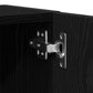 Bathroom Cabinet Black oak Engineered wood Tall Bathroom Cabinet