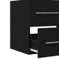 Bathroom Sink Cabinet Black Oak Engineered Wood Medium