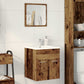 Bathroom Furniture Set Old Wood Engineered Wood, Glass Standard