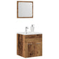 Bathroom Furniture Set Old Wood Engineered Wood, Glass Standard