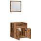 Bathroom Furniture Set Old Wood Engineered Wood, Glass Standard