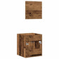 Bathroom Furniture Set Old Wood Engineered Wood, Glass Standard