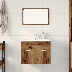 2 Piece Bathroom Furniture Set Old Wood Engineered Wood