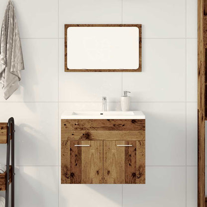 2 Piece Bathroom Furniture Set Old Wood Engineered Wood
