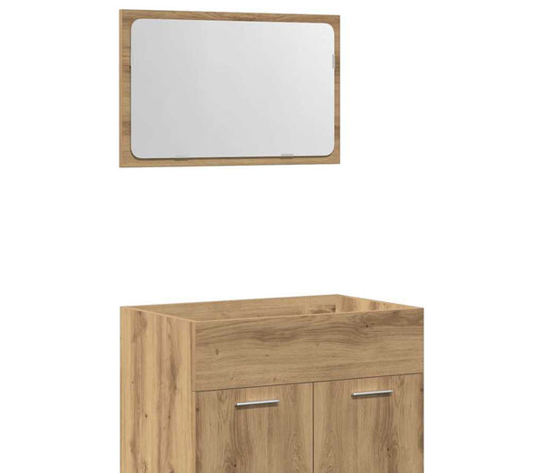 2 Piece Bathroom Furniture Set Artisan Oak Engineered Wood