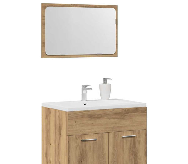 2 Piece Bathroom Furniture Set Artisan Oak Engineered Wood