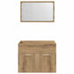 2 Piece Bathroom Furniture Set Artisan Oak Engineered Wood
