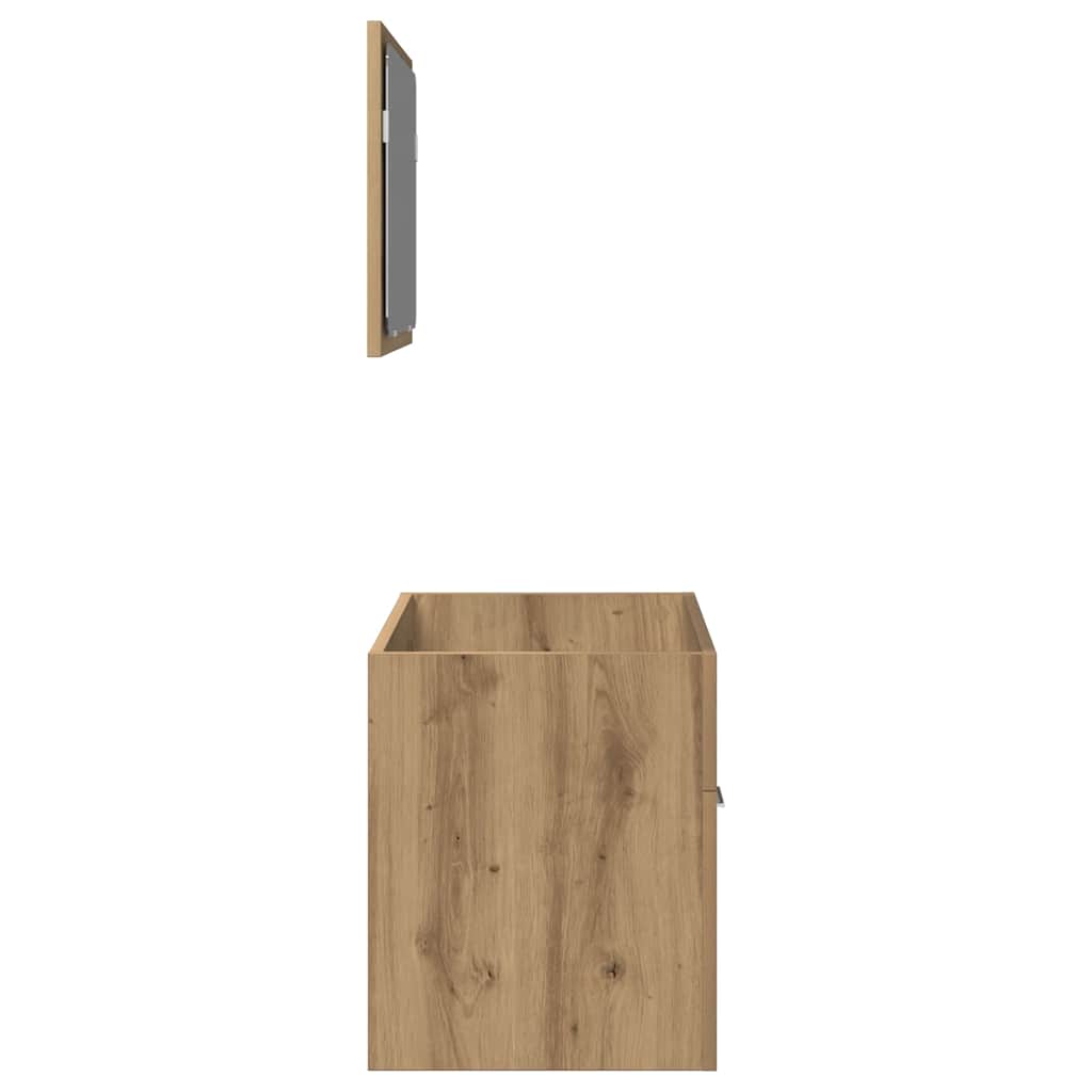 2 Piece Bathroom Furniture Set Artisan Oak Engineered Wood
