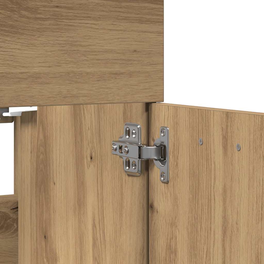 2 Piece Bathroom Furniture Set Artisan Oak Engineered Wood