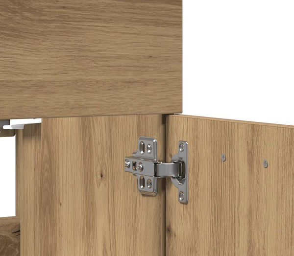 2 Piece Bathroom Furniture Set Artisan Oak Engineered Wood