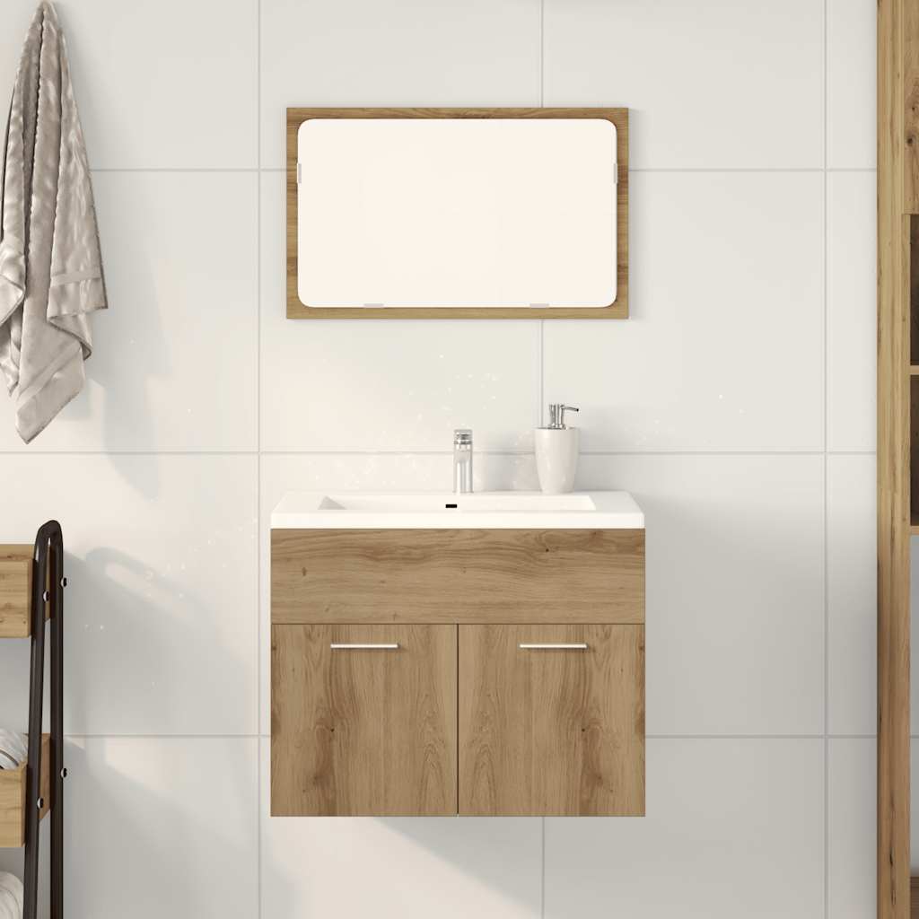 2 Piece Bathroom Furniture Set Artisan Oak Engineered Wood