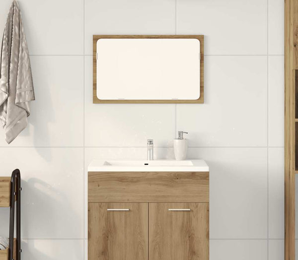 2 Piece Bathroom Furniture Set Artisan Oak Engineered Wood