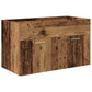 Sink Cabinet With Basin Old wood, White Engineered wood, Ceramic