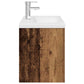 Sink Cabinet With Basin Old wood, White Engineered wood, Ceramic