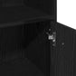 Bathroom Cabinet Black Oak 11.8x11.8x37.4" Engineered Wood