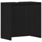 Bathroom Cabinet Black Oak Engineered Wood Medium