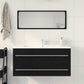 Bathroom Sink Cabinet Black Oak 39.4x15.2x18.9" Engineered Wood