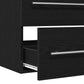 Bathroom Sink Cabinet Black Oak 39.4x15.2x18.9" Engineered Wood