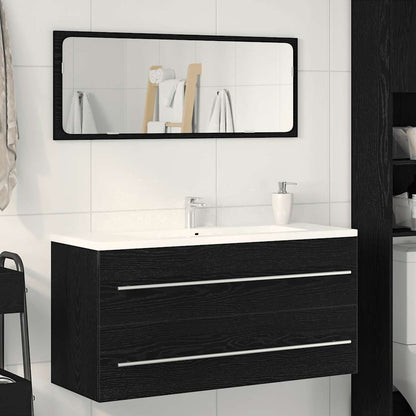Bathroom Sink Cabinet Black Oak 39.4x15.2x18.9" Engineered Wood