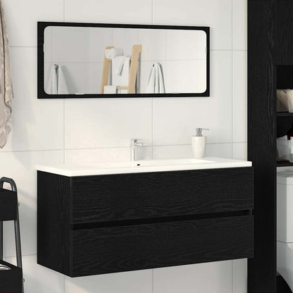 Sink Cabinet Black Oak Engineered Wood 39.4 in long Sink Cabinet