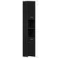 Bathroom Cabinet Black Oak Engineered Wood Tall Bathroom Cabinet