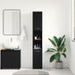 Bathroom Cabinet Black Oak Engineered Wood Tall Bathroom Cabinet