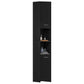 Bathroom Cabinet Black Oak Engineered Wood Tall Bathroom Cabinet