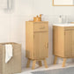 Bathroom Storage Cabinet 35x30x90 cm Solid Wood Pine