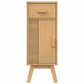 Bathroom Storage Cabinet 35x30x90 cm Solid Wood Pine