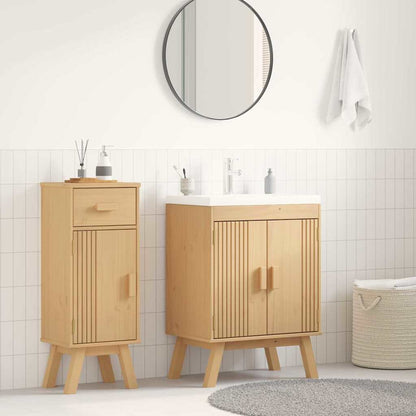 Sink Base Cabinet 114x43x73.5 cm Solid Wood Pine
