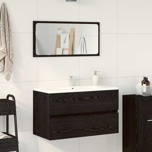 Bathroom Furniture Set 2 pcs Black Oak 31.5" x 15.2" x 17.7