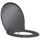 Quick Release Toilet Seat with Soft Close Duroplast Anthracite