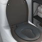 Toilet Seat Anthracite Plastic 14.6 x 17.6 x 1.6 in Detachable