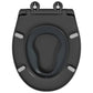 Toilet Seat Anthracite Plastic 14.6 x 17.6 x 1.6 in Detachable